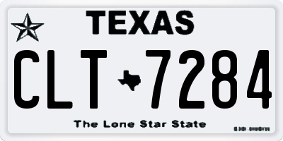 TX license plate CLT7284