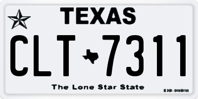TX license plate CLT7311