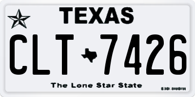 TX license plate CLT7426