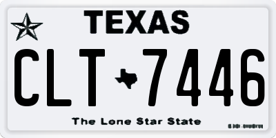 TX license plate CLT7446