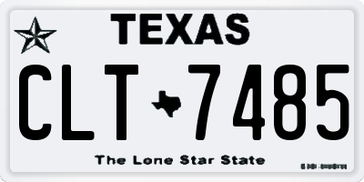 TX license plate CLT7485