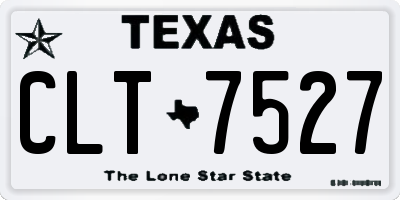 TX license plate CLT7527