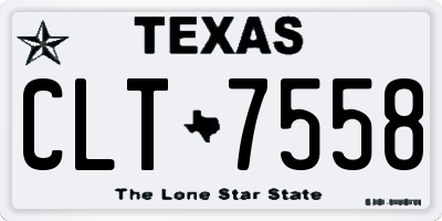 TX license plate CLT7558