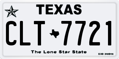 TX license plate CLT7721