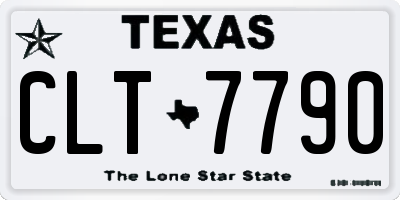 TX license plate CLT7790