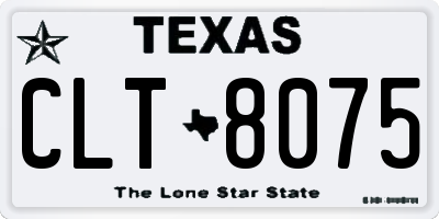 TX license plate CLT8075