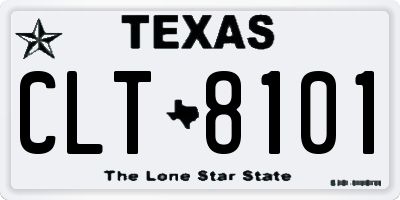 TX license plate CLT8101
