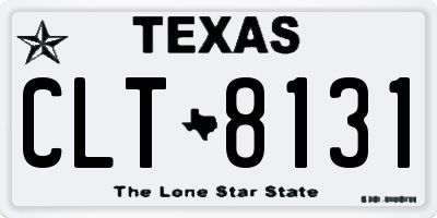 TX license plate CLT8131