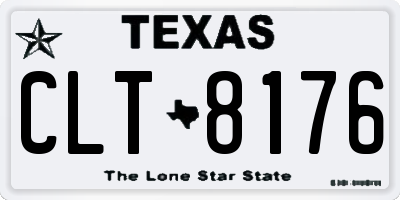 TX license plate CLT8176