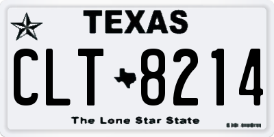 TX license plate CLT8214