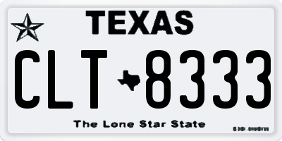 TX license plate CLT8333