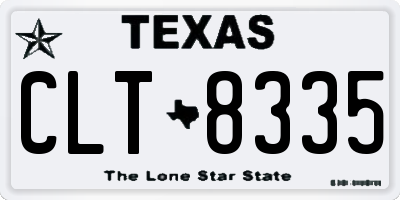 TX license plate CLT8335