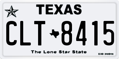 TX license plate CLT8415