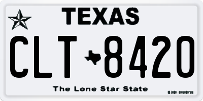 TX license plate CLT8420