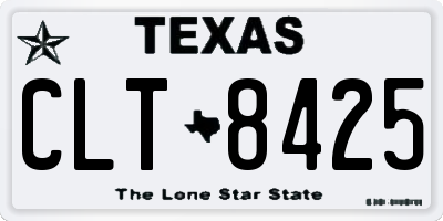 TX license plate CLT8425