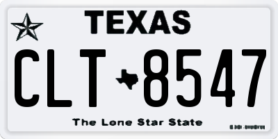 TX license plate CLT8547