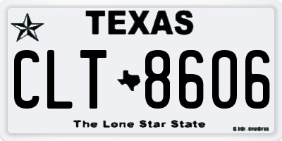 TX license plate CLT8606