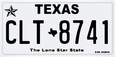 TX license plate CLT8741