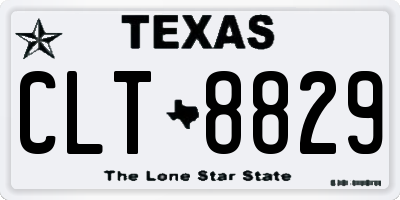 TX license plate CLT8829