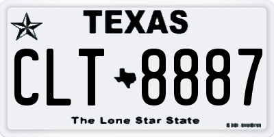 TX license plate CLT8887