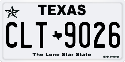 TX license plate CLT9026