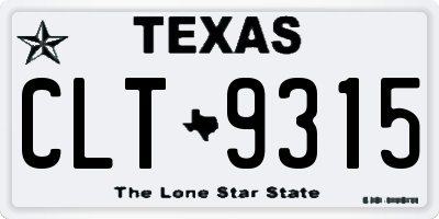 TX license plate CLT9315