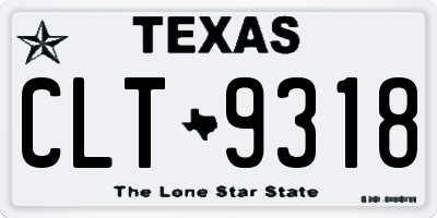 TX license plate CLT9318