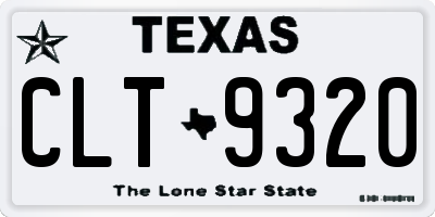 TX license plate CLT9320