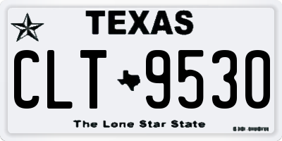 TX license plate CLT9530