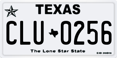 TX license plate CLU0256