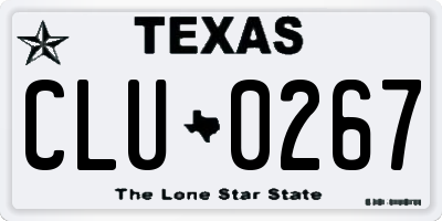 TX license plate CLU0267