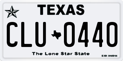 TX license plate CLU0440