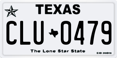 TX license plate CLU0479