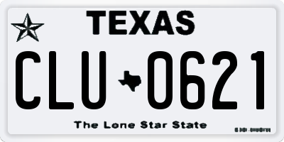 TX license plate CLU0621