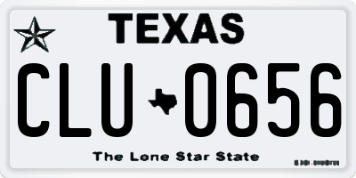TX license plate CLU0656