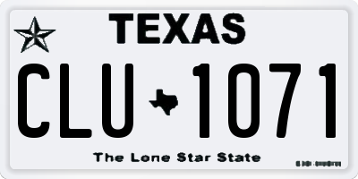 TX license plate CLU1071