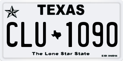 TX license plate CLU1090