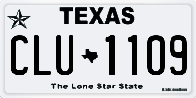 TX license plate CLU1109