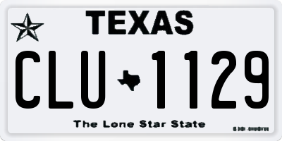 TX license plate CLU1129