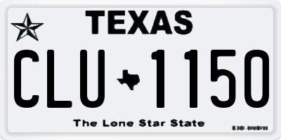 TX license plate CLU1150