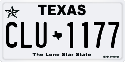 TX license plate CLU1177