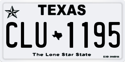 TX license plate CLU1195