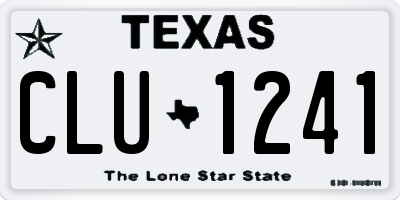 TX license plate CLU1241