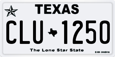 TX license plate CLU1250