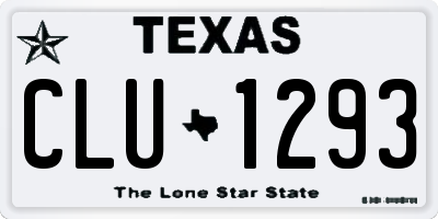TX license plate CLU1293