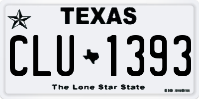 TX license plate CLU1393