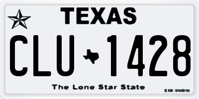 TX license plate CLU1428