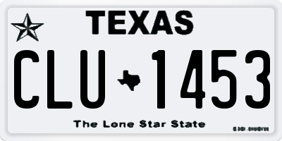 TX license plate CLU1453