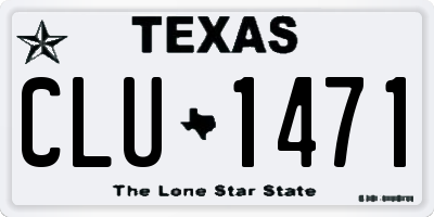 TX license plate CLU1471