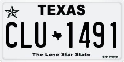 TX license plate CLU1491